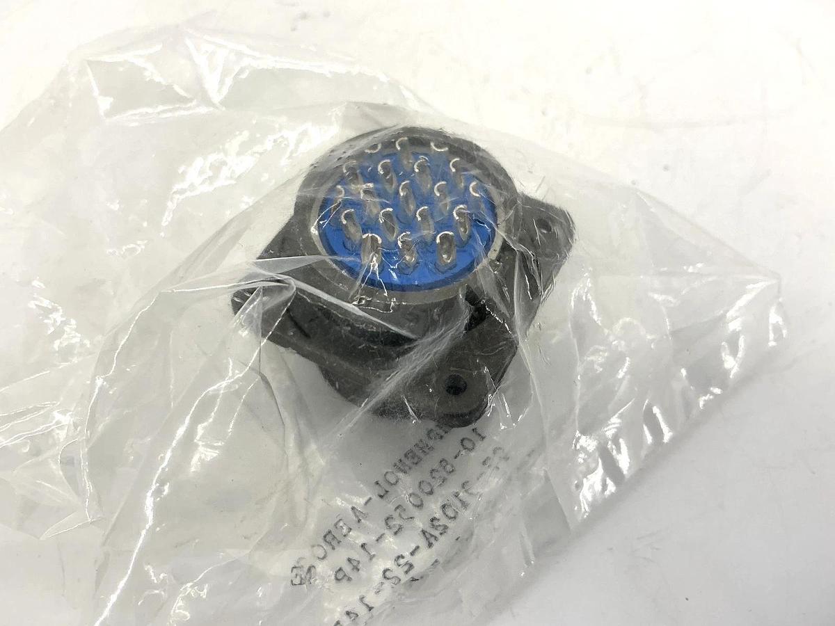 Lot of 2 New Amphenol-Aerospace 97-3102A-22-14P Connector Receptacle Male 19-Pin