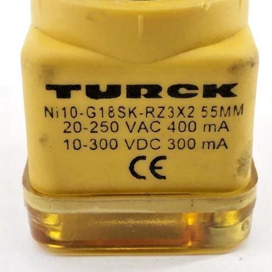 Used Turck NI10-G18SK-RZ3X2 55MM Proximity Sensor 20-250VAC 4331700