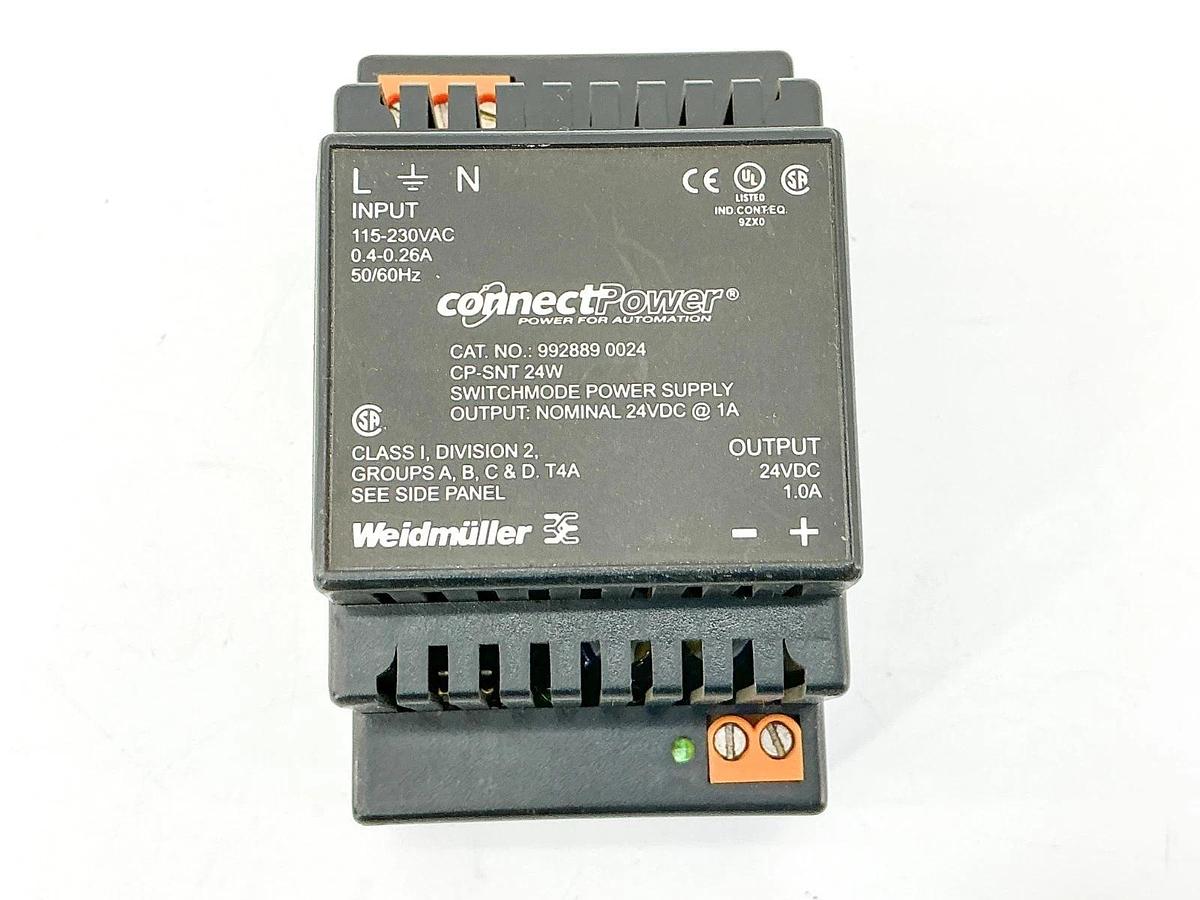 Used Weidmuller CP-SNT Power Supply Input 115-230V 26A Output 24V 1A