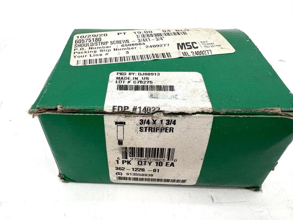 New MSC 60575180  5/8-11 Shoulder Screw 3/4 Sh. Dia. 1-3/4 Sh. Lngth. 3/8 Hex Dr