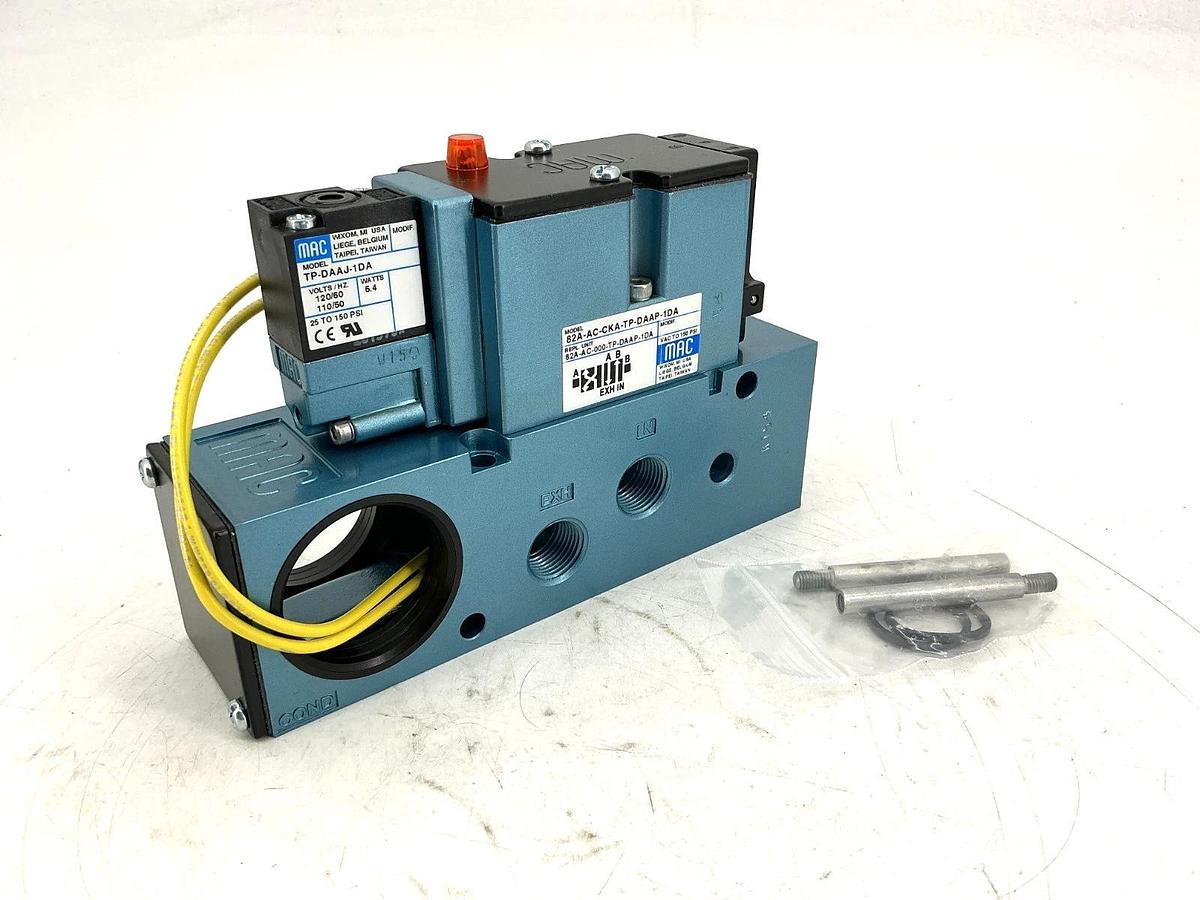 New MAC Valves 82A-AC-CKA-TP-DAAP-1DA Solenoid Valve 5.4Watts 150PSI 110/120VAC