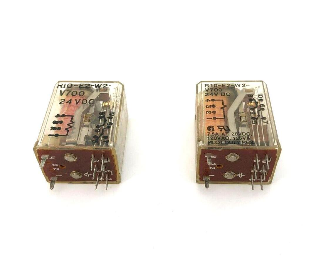 New Lot of 2 Potter & Brumfield R10-E2-W2 Relays 24VDC