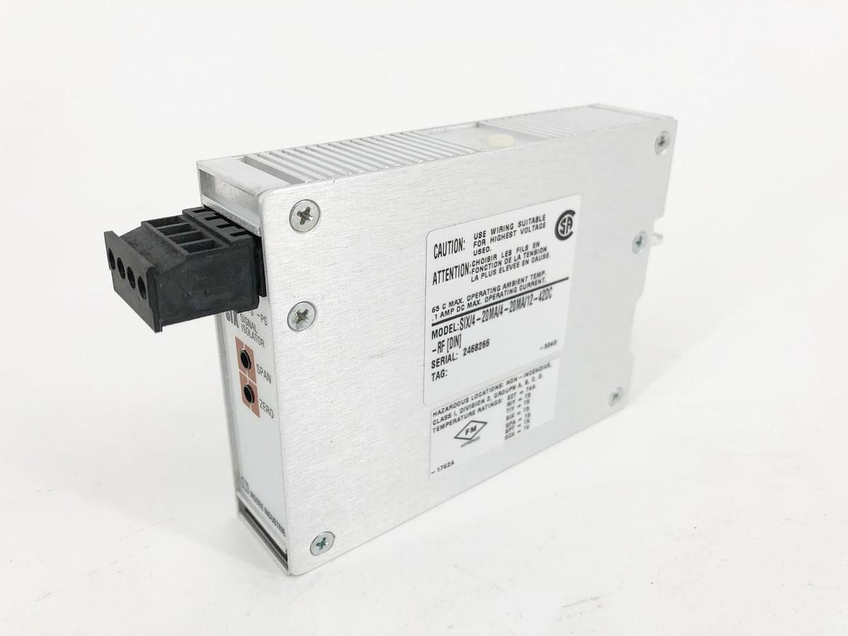 New Moore Industries SIX/4-20MA/4-20MA/12-42DC-RF [DIN] Signal Isolator - No Box