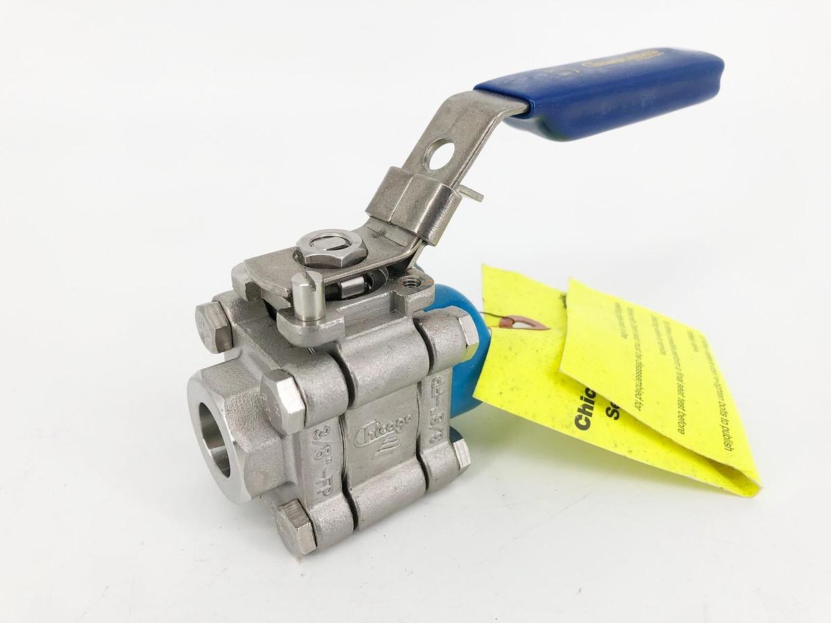 New Chicago Valve 796666RMXSW004 Ball Valve CF8M 3/8" 1920psi - No Box