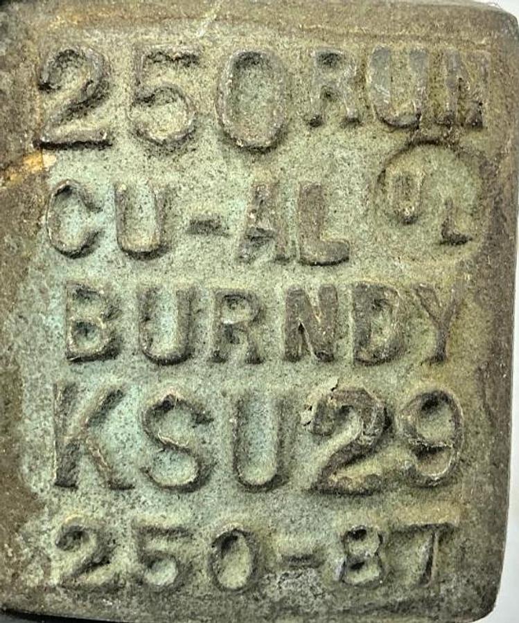Used Lot of 3 Burndy KS29 Split Bolt Connector Copper RUN 250 250-8 TAP KS-29