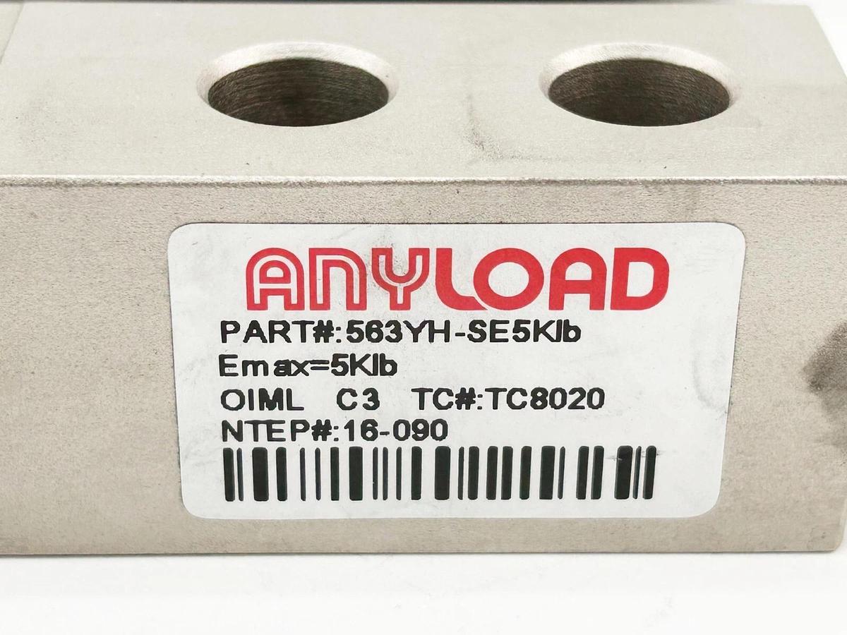 New Anyload 563YH-SE5KLB Single Ended Beam Load Cell Model 563YH