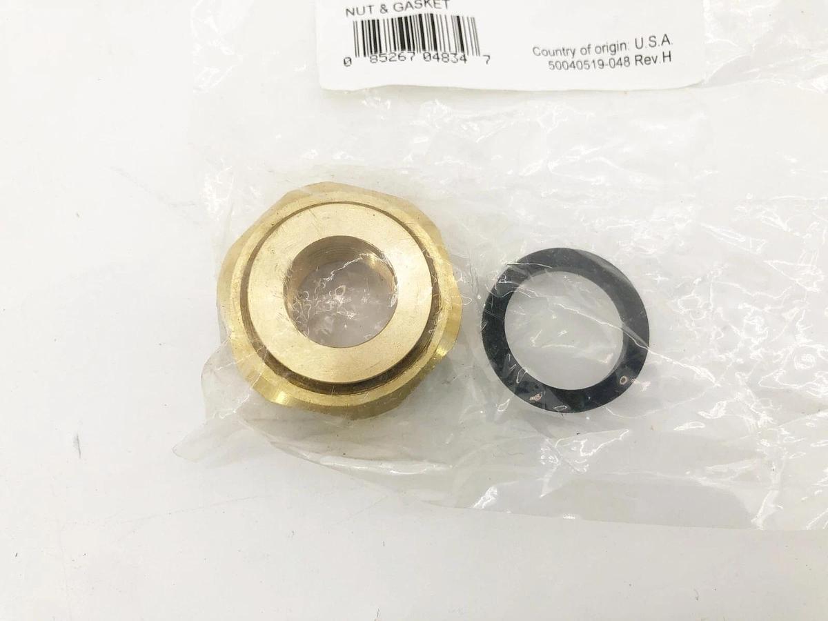 Lot of 2 New Residio Braukmann K06U1069 Tailpiece Nut & Gasket 1/2" NPT