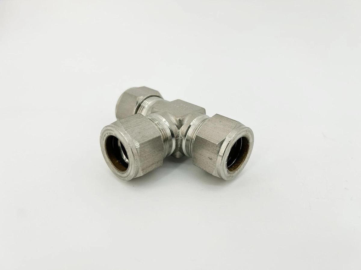New Gyrolok 18TTT316MM Union Tee, 18mm, Stainless Steel