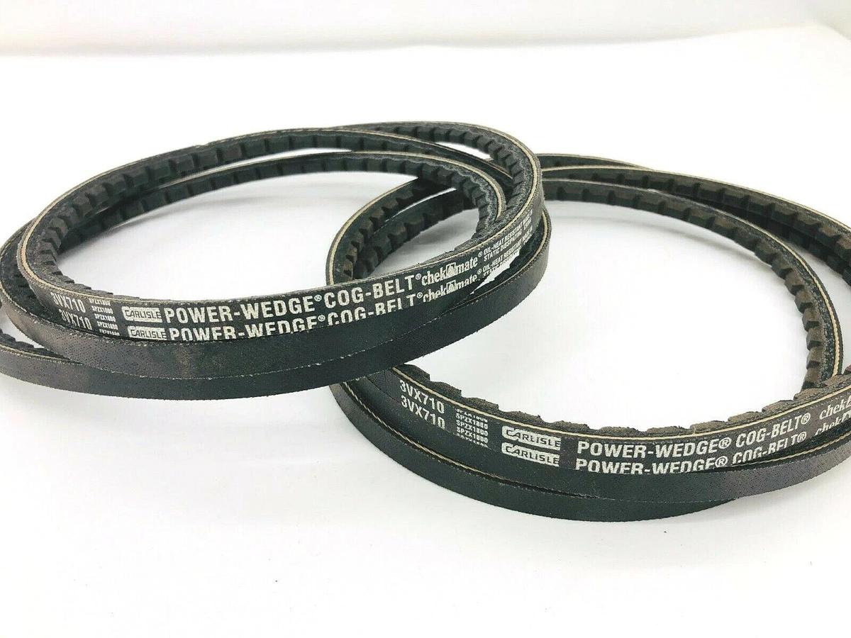 Used Lot of 2 New Carlisle 3VX710 Power-Wedge Cog Belt