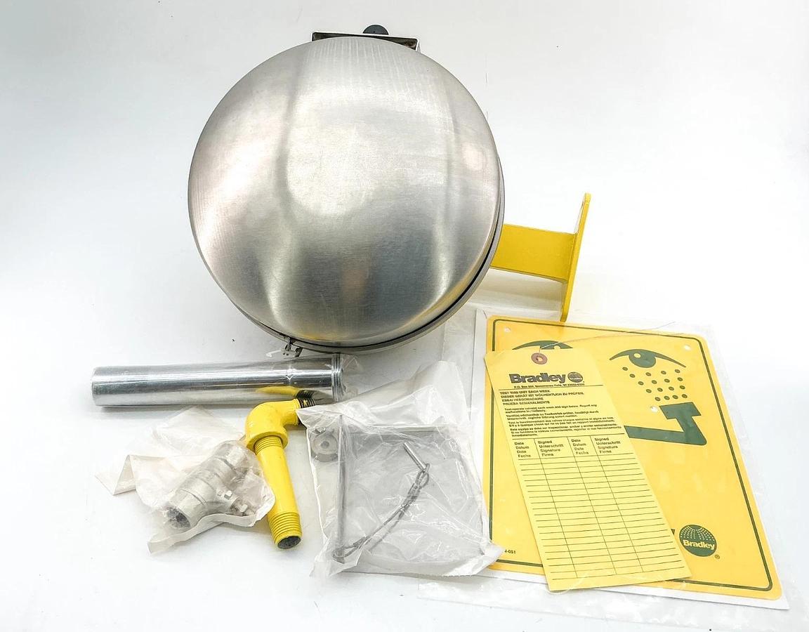 New Bradley S19-220DCGR Wall Mount Eye Wash W/ Dust Cover 4T010
