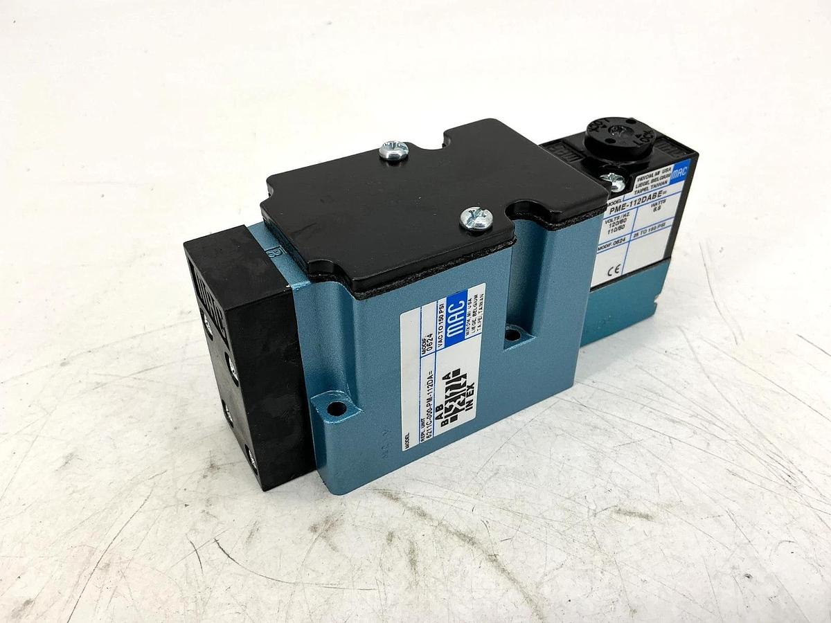 New MAC Valves 6211C-000-PM-112DA Solenoid Valve 4-Way 6.8Watts 150PSI 110/120V