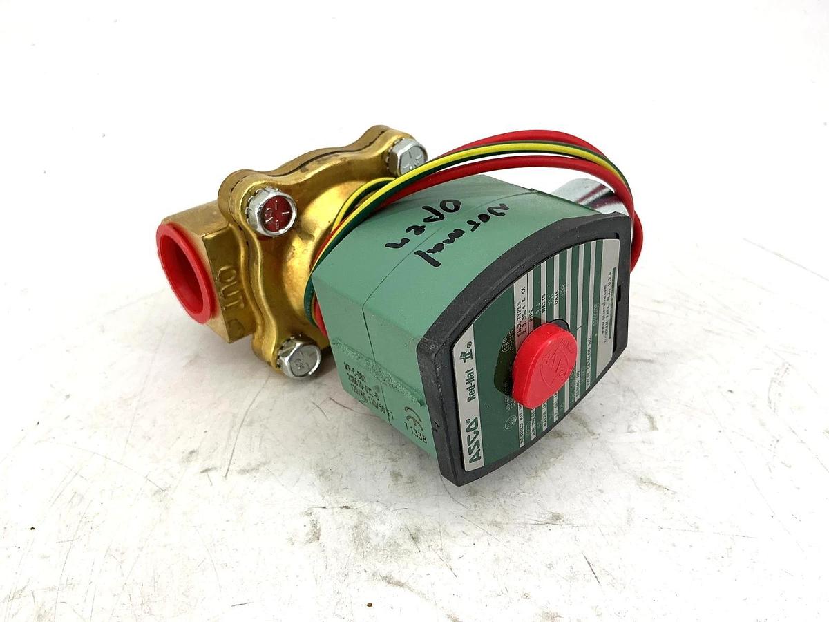 Used ASCO 8210G035 110/120V Solenoid Valve 2-Way 3/4" Pipe 10.1W 50/60HZ 3UK89