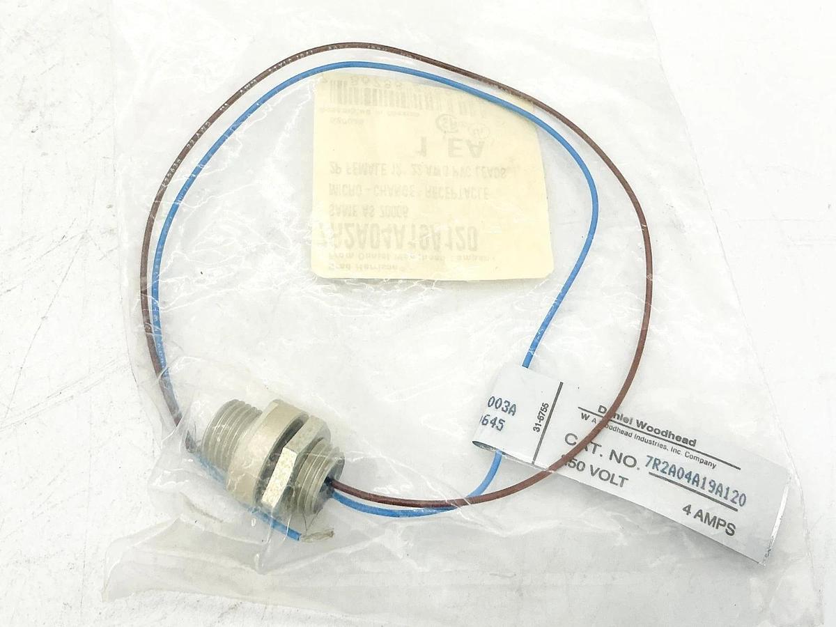 New Lot of 3 Brad Harrison 7R2A04A19A120 Receptacle 2P Female 12" AWG 70006