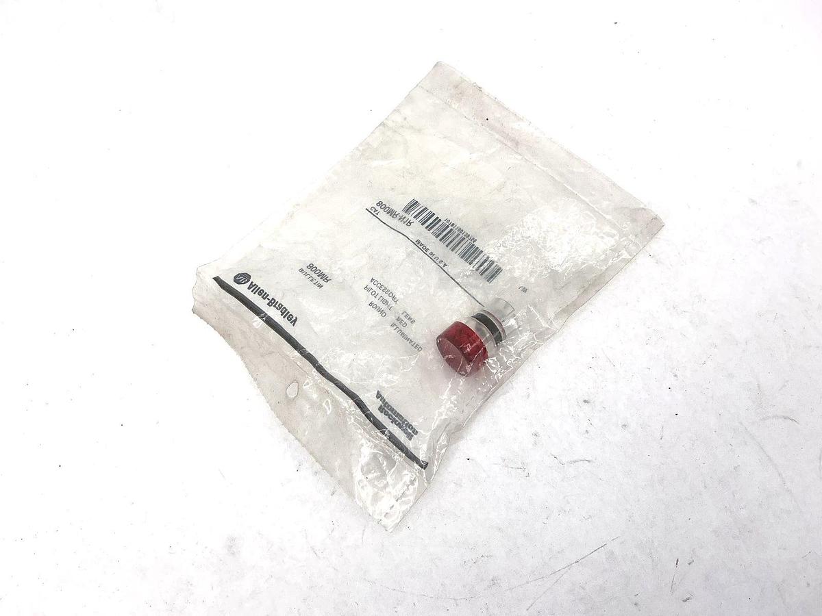 Lot of 2 New Allen Bradley 800MR-N1R Ser A Round Illumin Pilot Light Red Lens