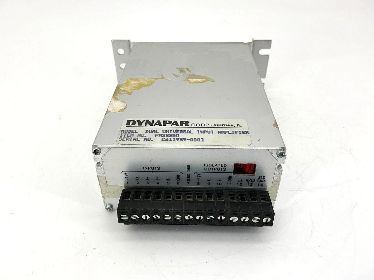 Used Dynapar PM28S00 Dual Universal Input Amplifier 12VDC 115/230VAC PM28S