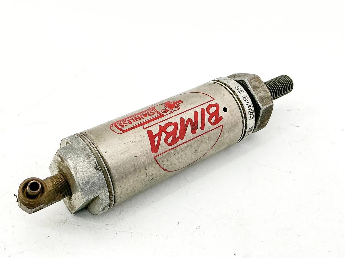 Used Lot of 2 Bimba 121 Pneumatic Cylinder Stainless Steel