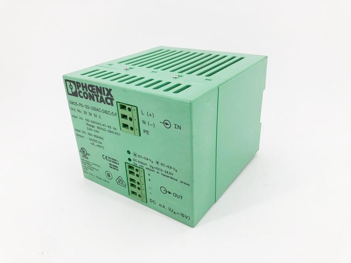 New Phoenix Contact CM125-PS-120-230AC/24DC/5/F Power Supply 24VDC 5A 2939522
