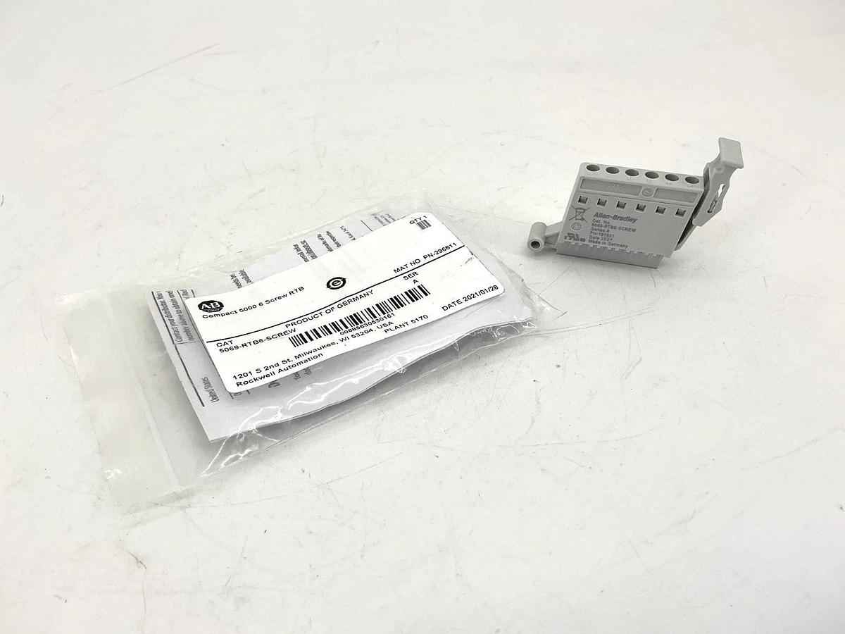 New Allen Bradley 5069-RTB6-SCREW Ser A Removable Terminal Block 6-Screw RTB