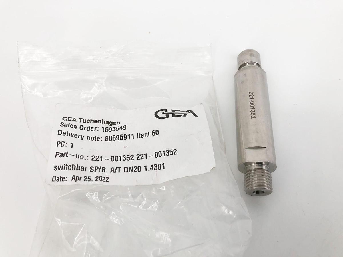 New GEA Tuchenhagen 221-001352 Switchbar DN20