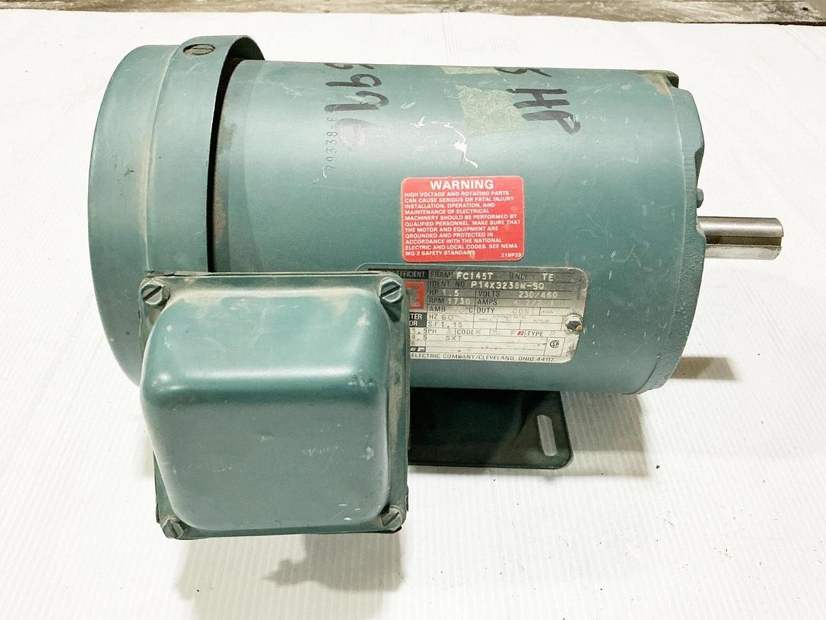 Used Reliance P14X3238M-SQ Electric Motor 1.5HP 460V 1730RPM 4.2A 3PH FC145T Frame