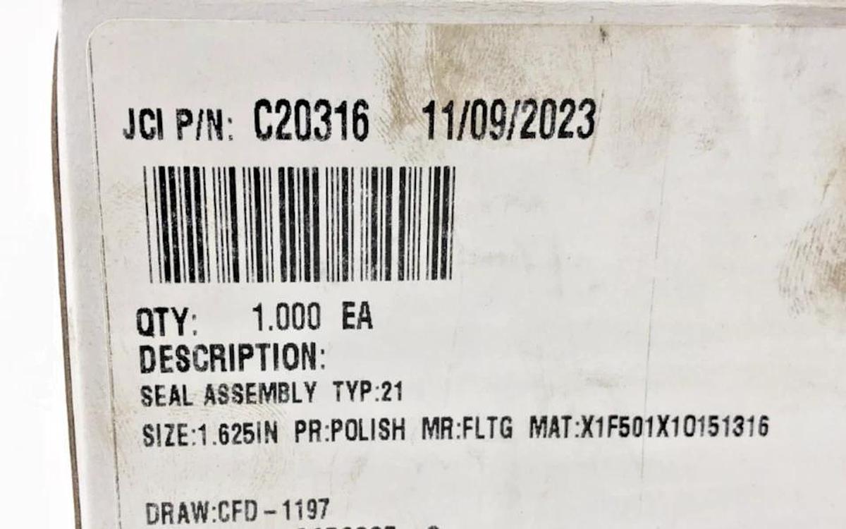 New John Crane C20316 Seal Assembly 1.625" Type 21