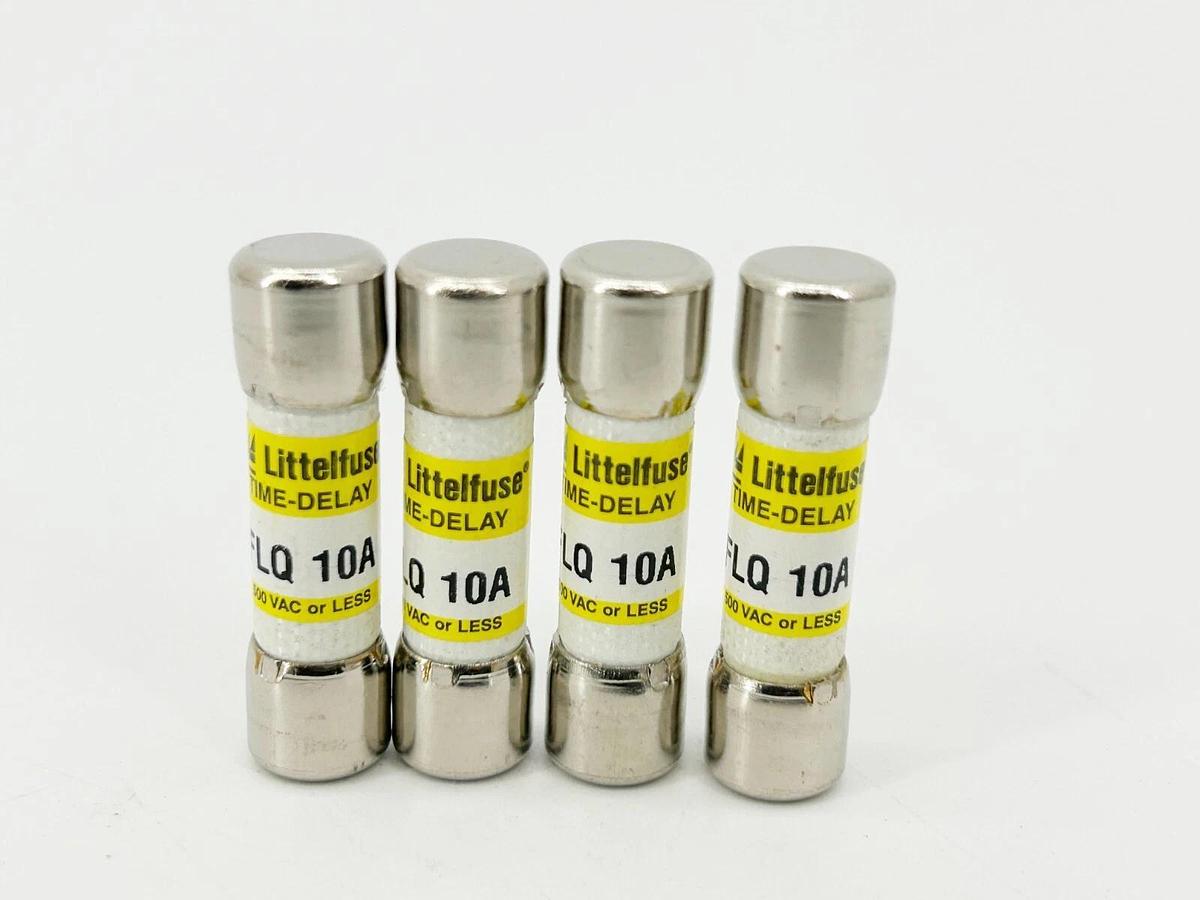 New Lot of 4 Littelfuse FLQ-10A Time Delay Fuse 10A 500V