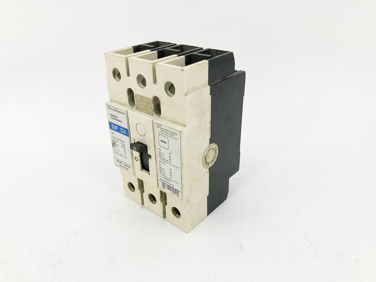 Used Eaton Automation Direct G3P-030 Circuit Breaker 480 VAC / 250 VDC 3-Pole 22KA