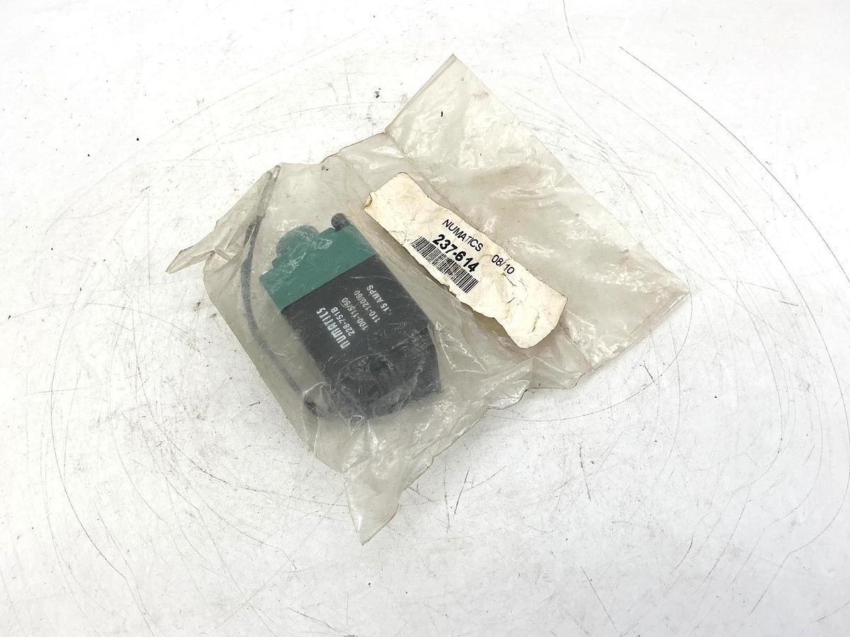 New Numatics 237-614 Solenoid Coil 2-Wire 0.15A 110/120V 50/60HZ
