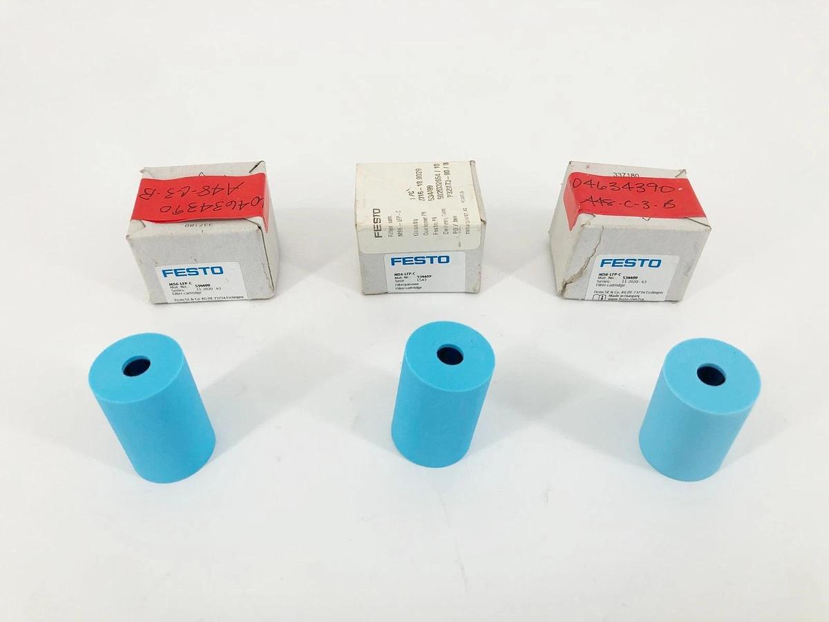 Lot of 3 New Festo MS6-LFP-C Filter Cartridge 5 Micron Size 6 534499
