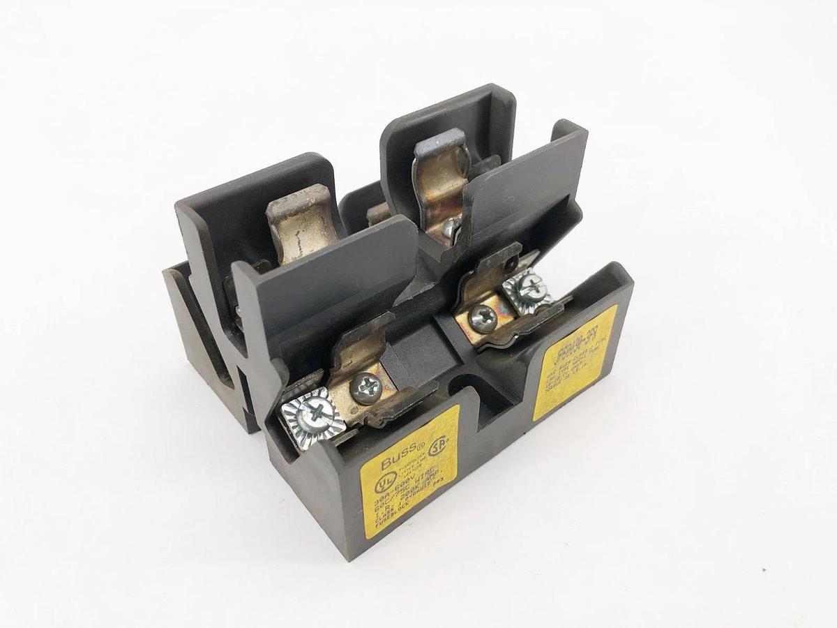 Used Lot of 5 Bussmann JP60030-3PR Fuse Holders 30A 600VAC 3 Pole