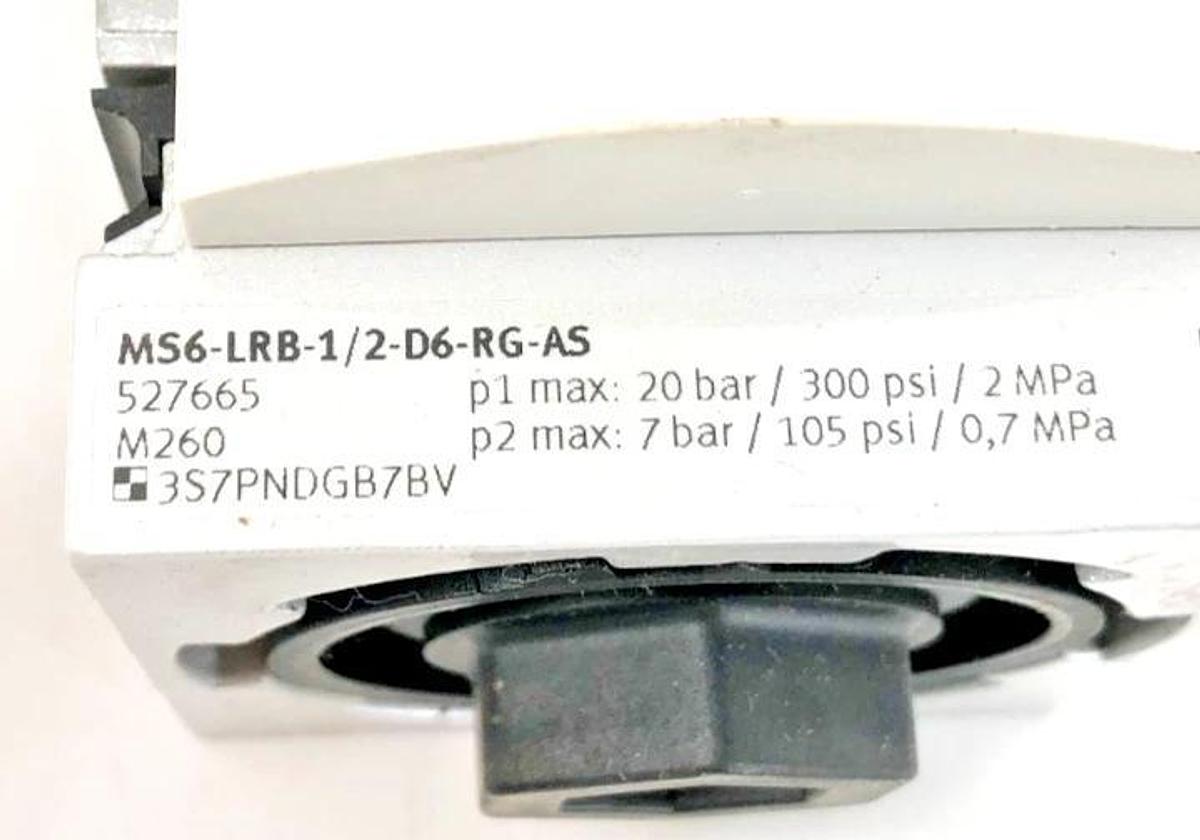 New Festo MS6-LRB-1/2-D6-RG-AS Pressure Regulator 527665 300psi - No Box