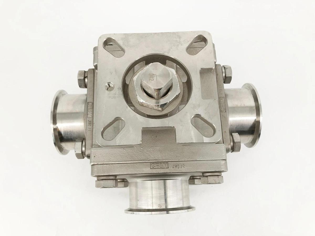 New Haitima 3" CF8M 1000WOG Ball Valve 3-Way Stainless Steel - No Box
