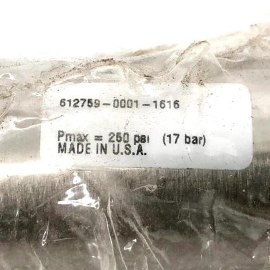 New 612759-0001-1616 Pneumatic Cylinder 250psi - No Box