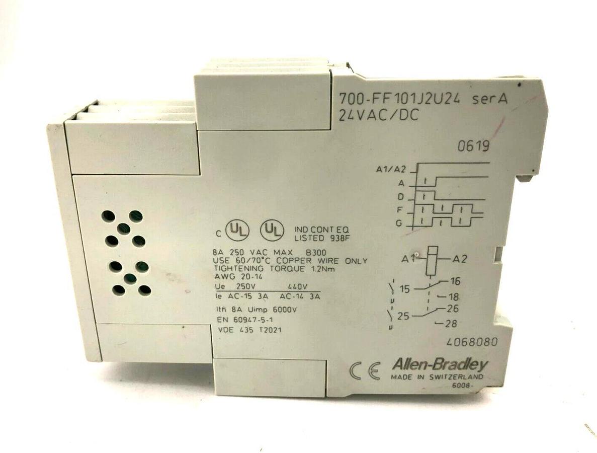 New Allen Bradley 700-FFA2050SU24 Ser. A Timer On-Delay Relay 700-FF101J2U24