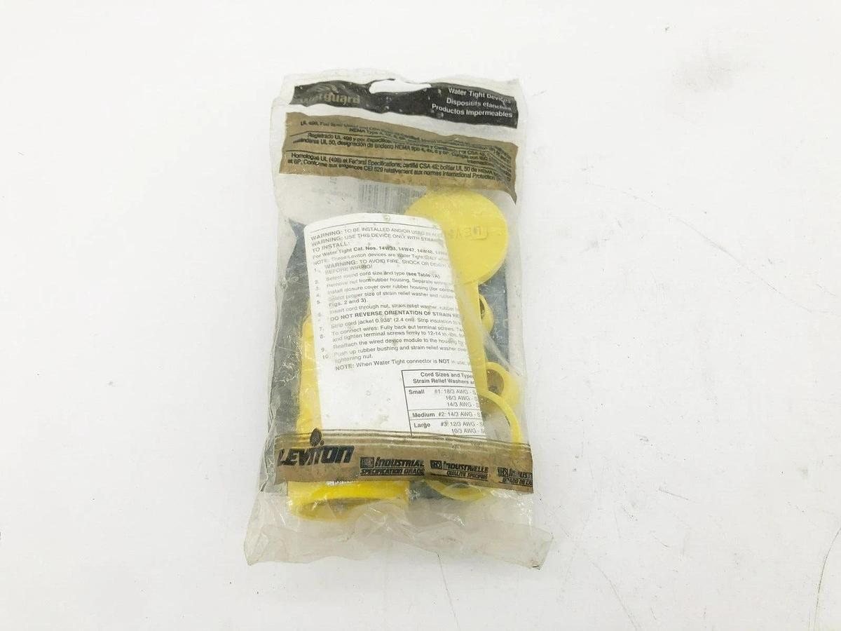 New Leviton 163-15W47-000 4UFH1 Watertight Locking Connector 125V 15A