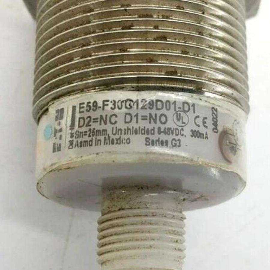Used Eaton E59-F30C129D01-D1 Proximity Sensor 25mm Range 6-48VDC Series G3