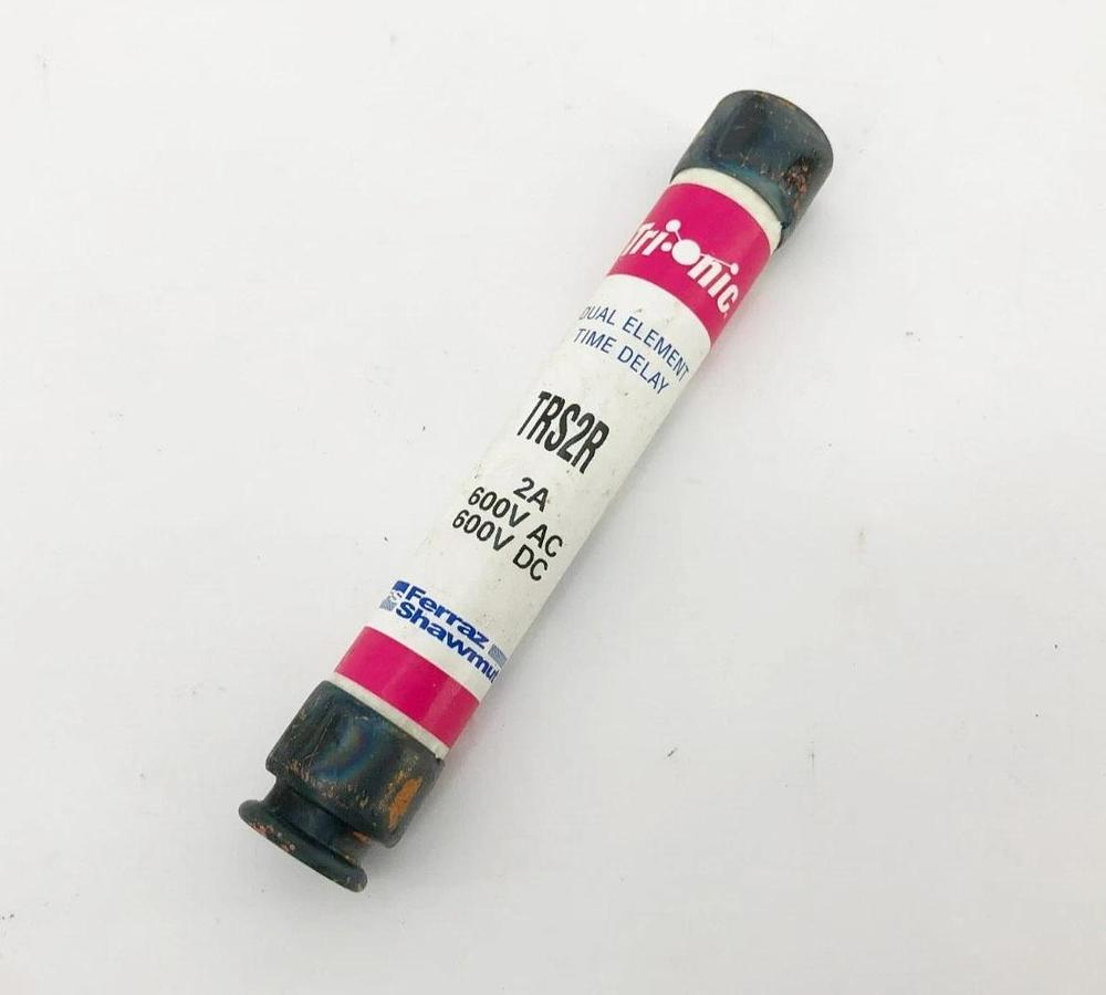 Used Lot of 7 Ferraz Shawmut TRS2R Time Delay Fuses 2A 600VAC/DC Class RK5