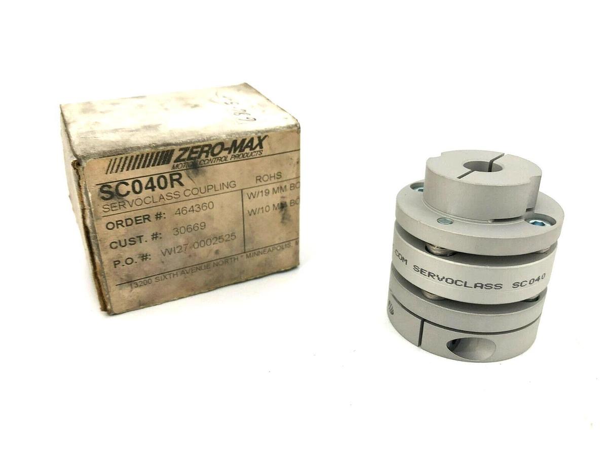 New Zero-Max SC040R Double Flex Servo Coupling 10mm x 19mm Bore Sizes