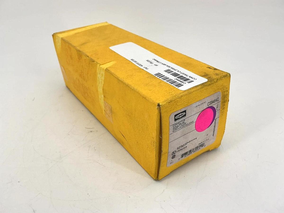 New Hubbell CS8464C Connector Twist-Lock w/ Nylon Housing 3Pin 50A 480V CS-8165C
