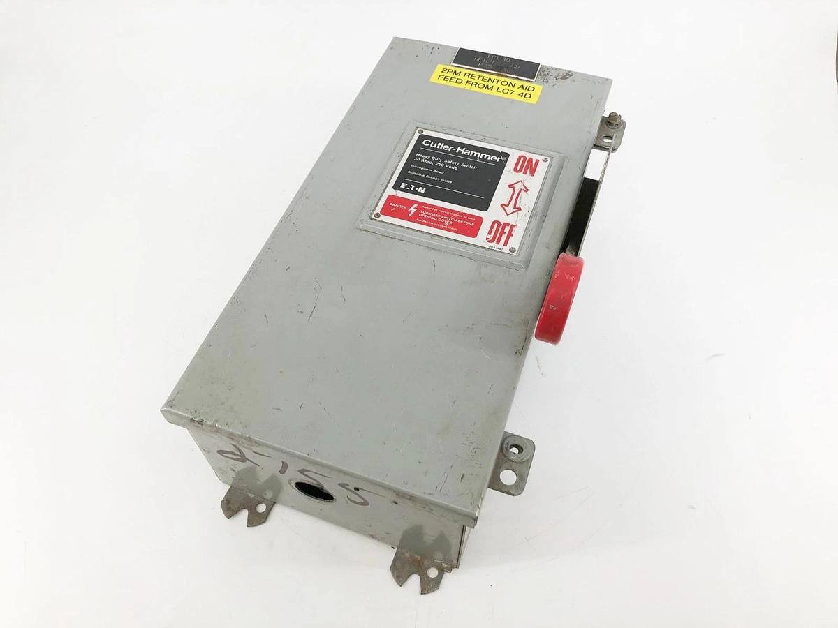Used Cutler-Hammer DH221NDK Safety Switch Disconnect 30A 250VAC/DC