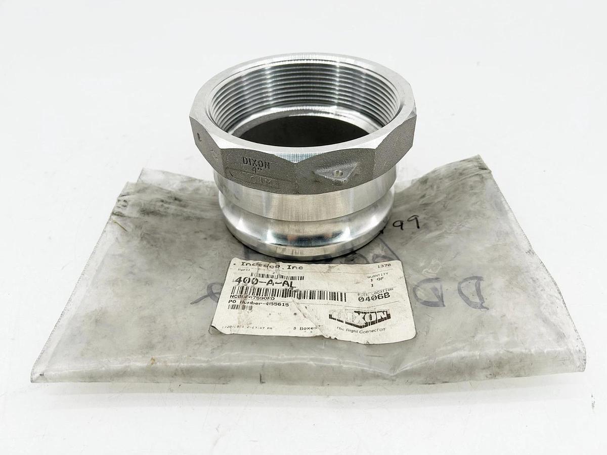 New Dixon 400-A-AL Cam & Grove Coupling 4" Part A 100PSI Aluminum
