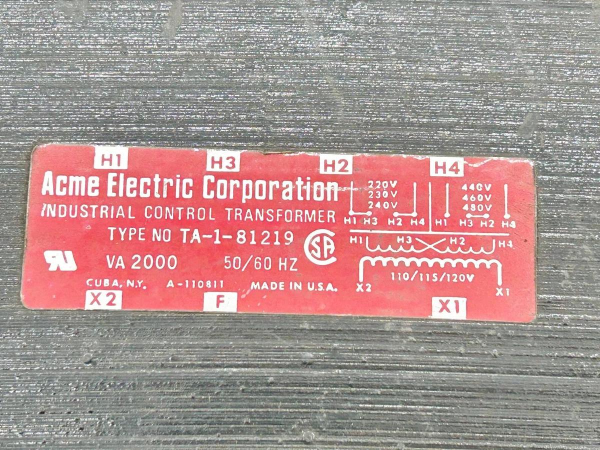 New Acme Electric TA-1-81219 Transformer 2KVA 480V
