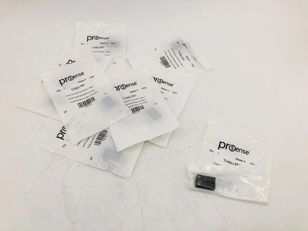 Lot of 9 New ProSense THMJ-MJ Thermocouple Connectors Type J 40AWG To 20AWG