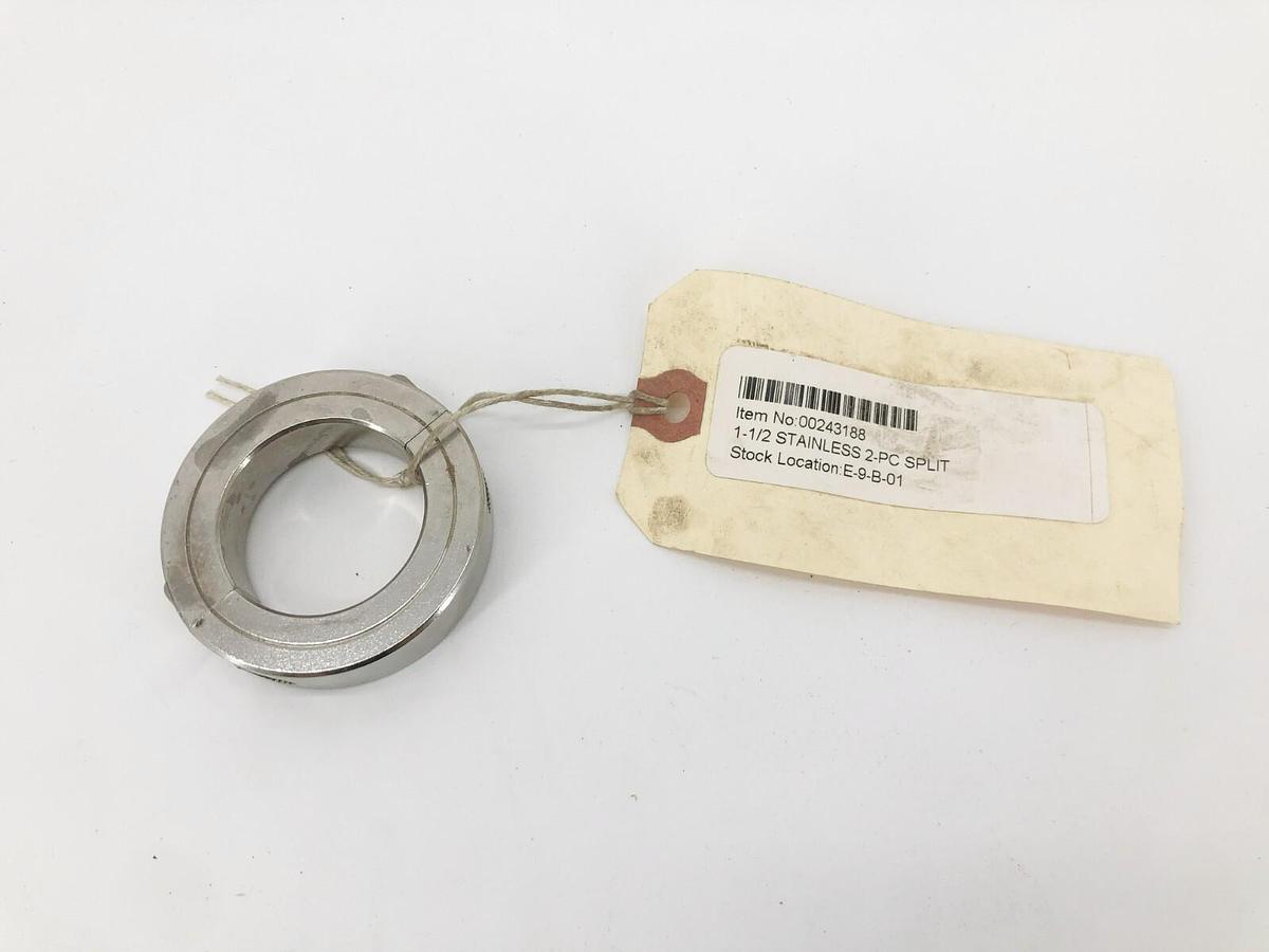 New Climax 2C-150-S Two-Piece Split Clamp Collar Stainless Steel 1-1/2" ID