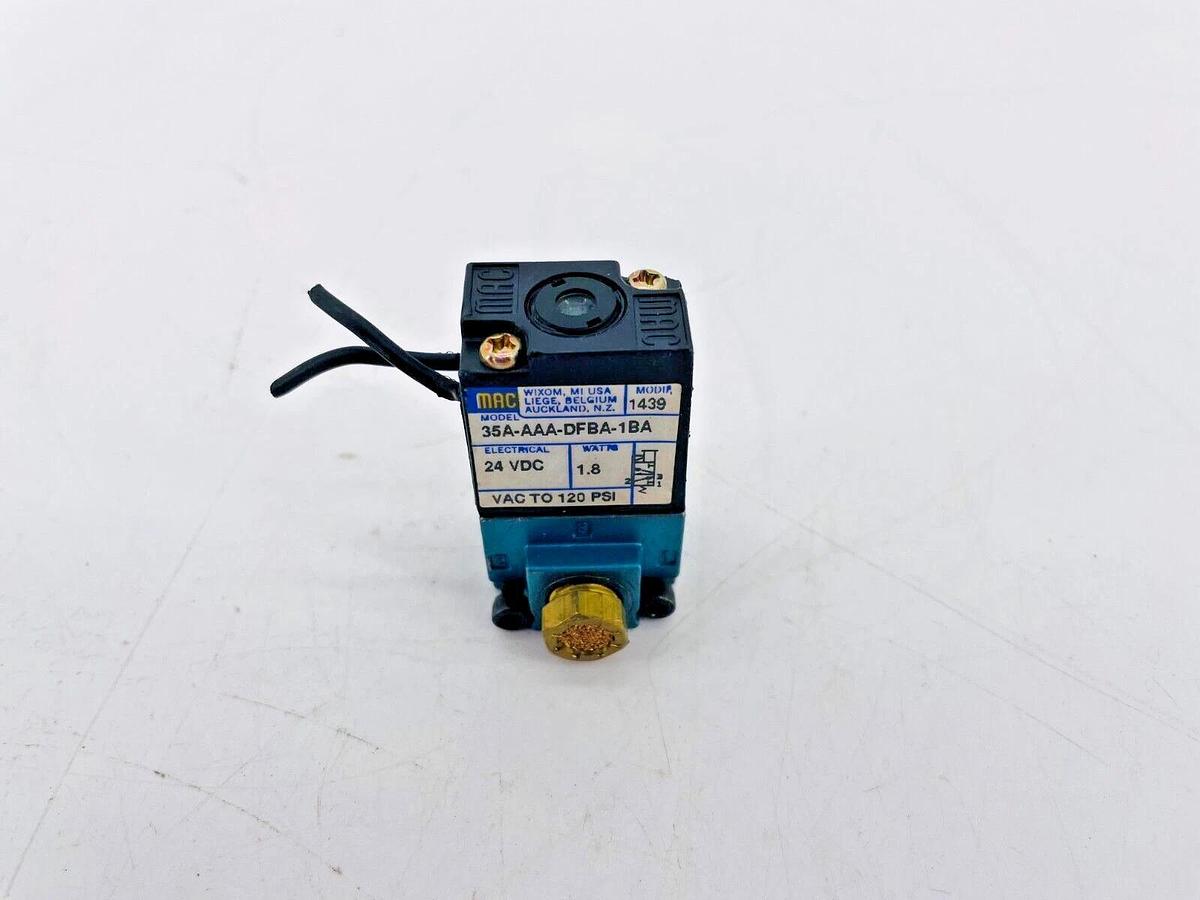 Used Mac Valves 35A-AAA-DFBA-1BA Solenoid Valve 24VDC 1.8W