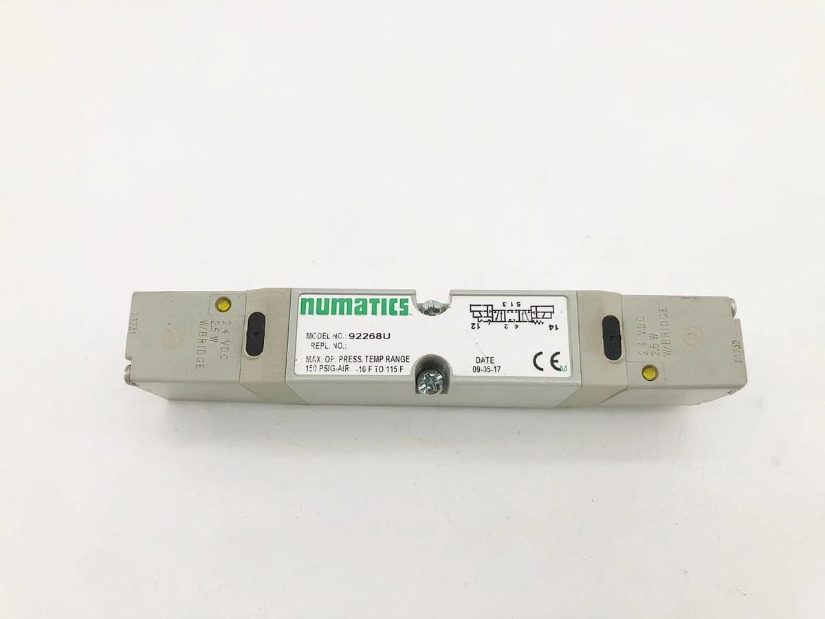 New Numatics 92268U Solenoid Valve 24VDC 2.5W - No Box