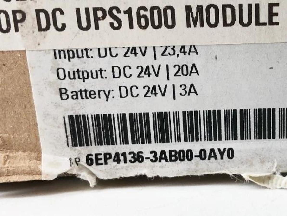 New Siemens 6EP4136-3AB00-0AY0 SITOP UPS1600 Power Supply 24VDC 20A