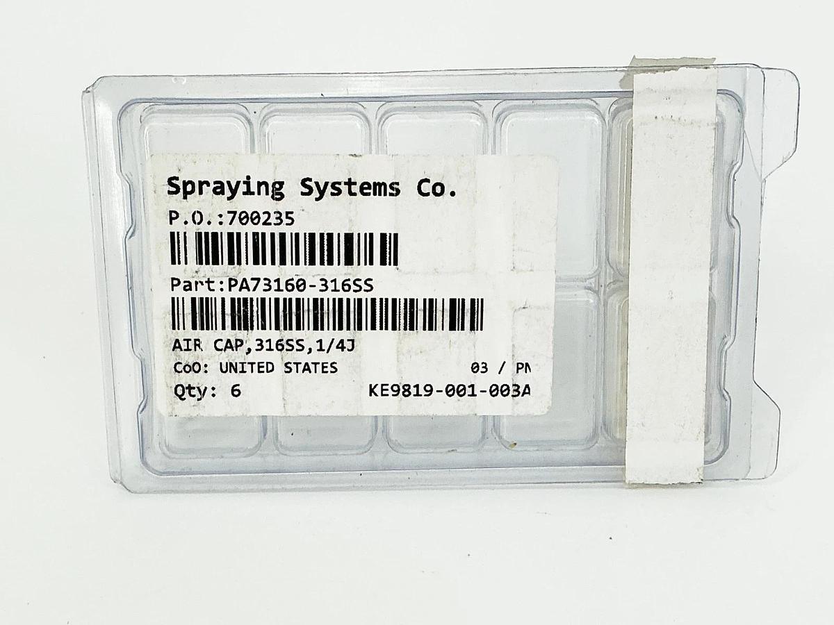 New Lot of 25 Spraying System Co. PA73160-316SS Spray Nozzles 316SS