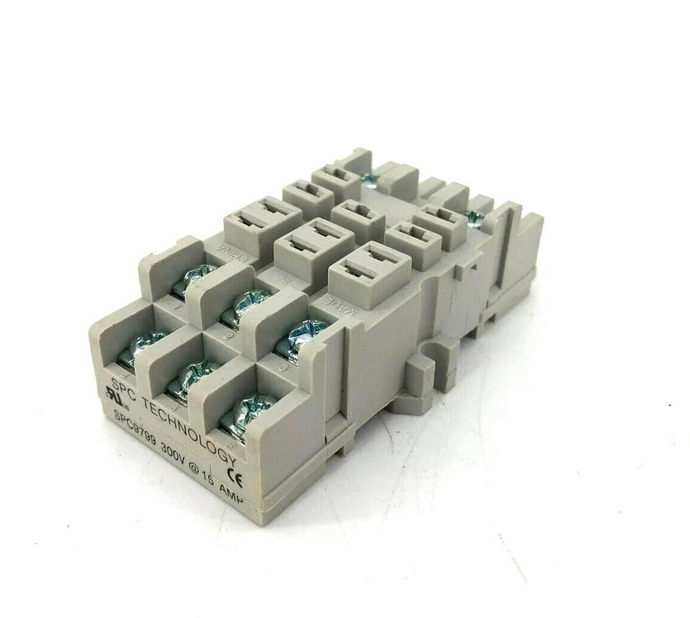Lot of 4 New SPC Technology SPC9799 Relay Sockets 15A 300V