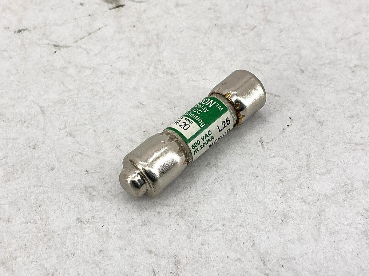 Lot of 7 New Bussmann FNQ-R-20 CC-Tron Time-Delay Class CC Fuse 20A 600V